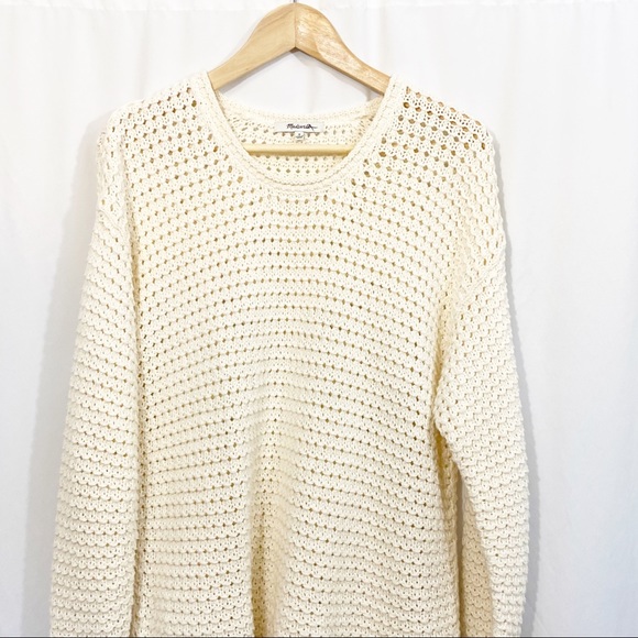 NEW Madewell Open Stitch Austen Knit Sweater Top - Picture 3 of 11
